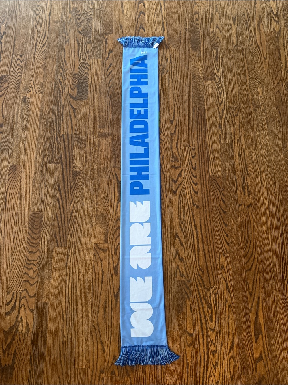 FIFA World Cup We Are Philadelphia Blue Green White Soccer Fan Scarf NWOT